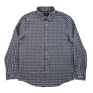 Daniel Hechter Paris Long Sleeve Luxe Shirt Men's XL Navy Blue Checked NWT NEW